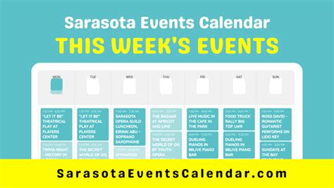 Sarasota Calendar Of Events