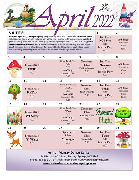 Saratoga Springs Calendar