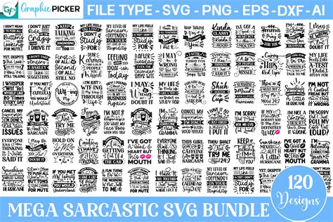 Download Sarcastic Designs Mega Bundle|Design Commercial Use DXF Files