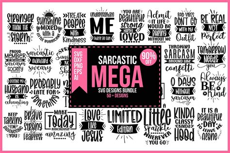 Download Sarcastic Designs Mega Bundle|Design Cut Images