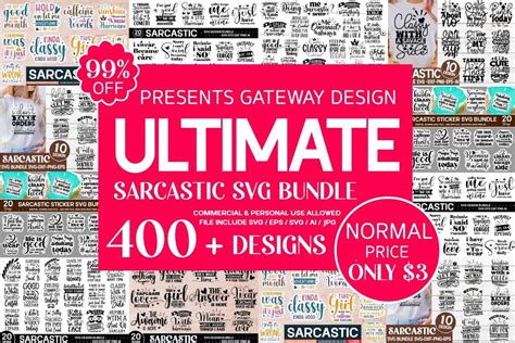 Download Sarcastic Designs Mega Bundle|Design Silhouette