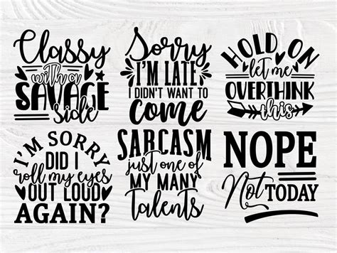 Download Sarcastic Quote Bundle Cut Files