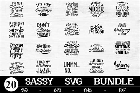 Download Sarcastic Sassy Bundle Files DXF Files