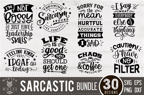 Download Sarcastic Sublimation Bundle, 30 Designs Files
