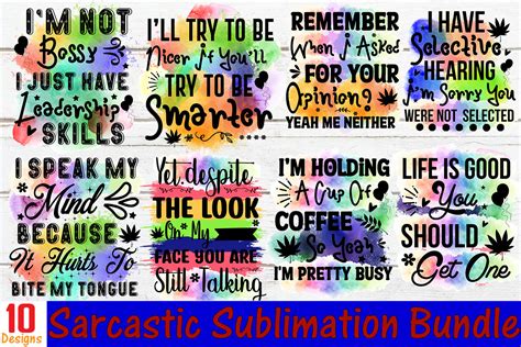Download Sarcastic Sublimation Bundle, 30 Designs Files For Crafts