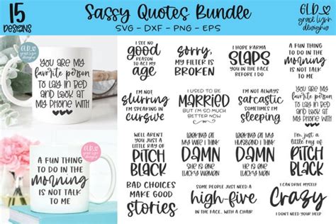 Download Sassy Quotes Bundle DXF Files