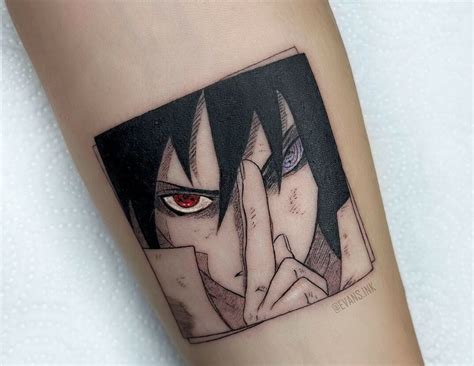 Sasuke Uchiha tattooed by Chris Mesi at Black Dahlia