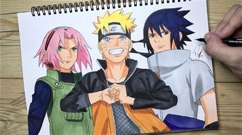 Sasuke Naruto Sakura Drawing