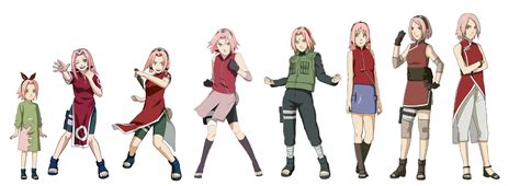Sasuke Sakura Naruto Evolution