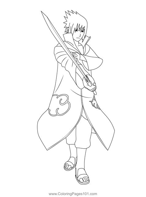 Sasuke Uchiha Coloring Pages