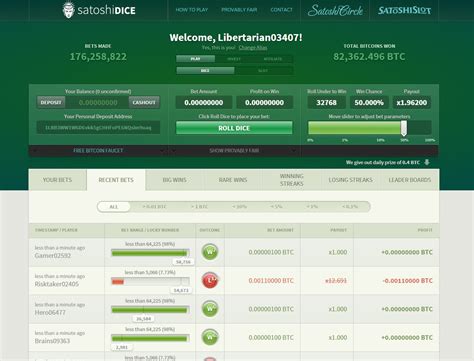 SatoshiDice platform