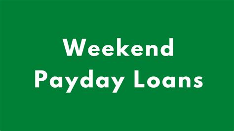 Saturday Payday Loan