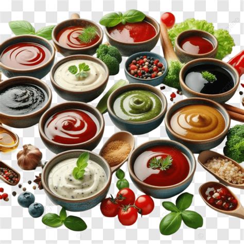 Sauces Set 3D PNG