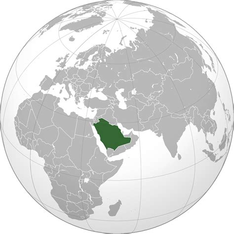 Political Location Map of Saudi Arabia, satellite outside