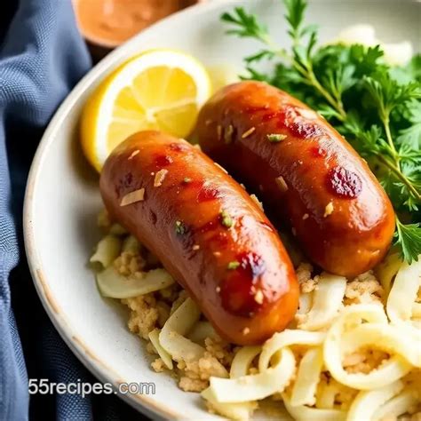 Sausage links serving and presentation