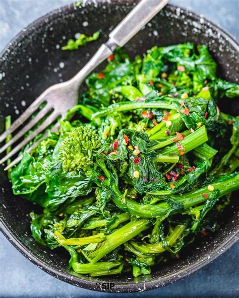 Sautéing Broccoli Rabe