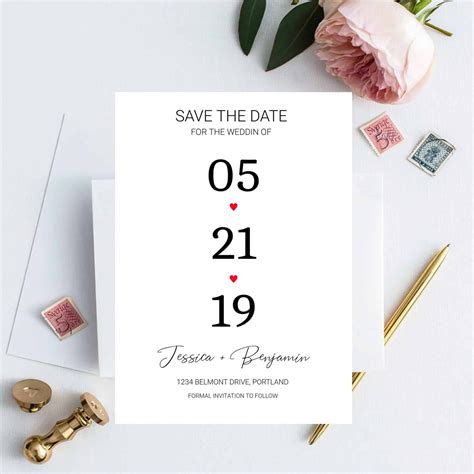 Save The Date Design Template