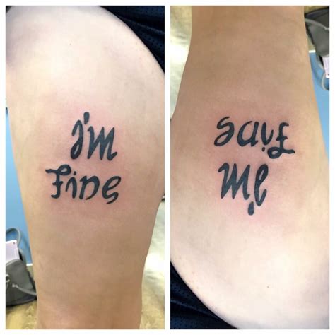Save Me Im Fine Tattoo