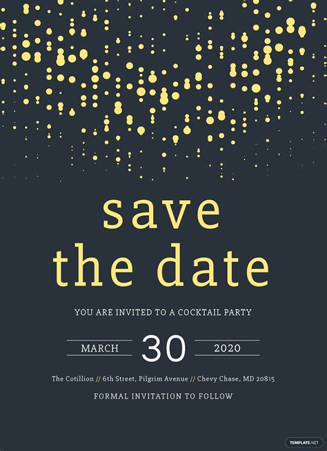 Save The Date Party Template