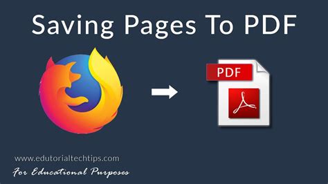 Save a Web Page as a PDF in Firefox