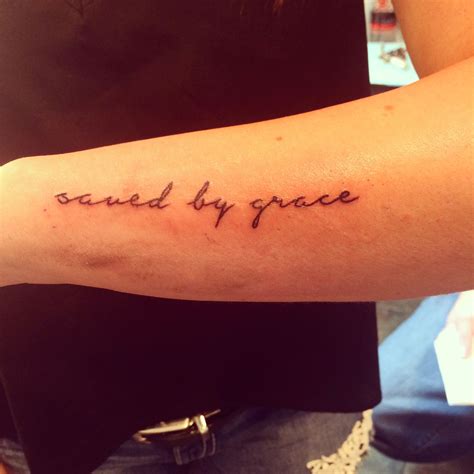 By grace I am saved. I love my tattoo!) Love me tattoo