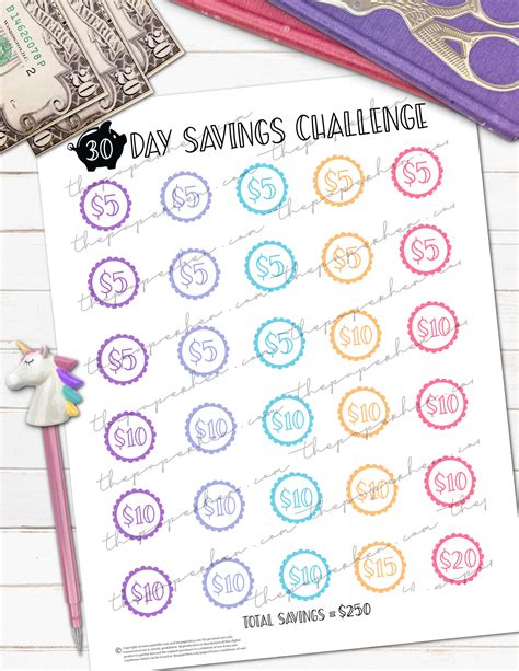 Savings Challenge Free Printable