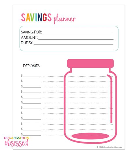 Savings Goal Template