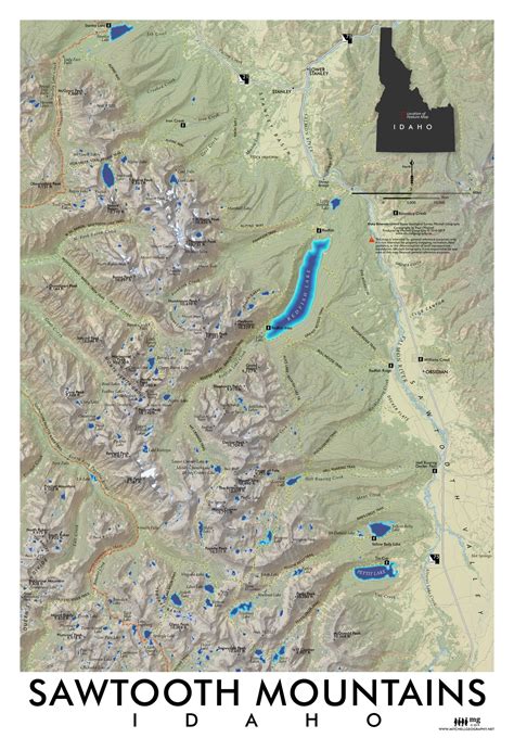 Mountains Idaho Map