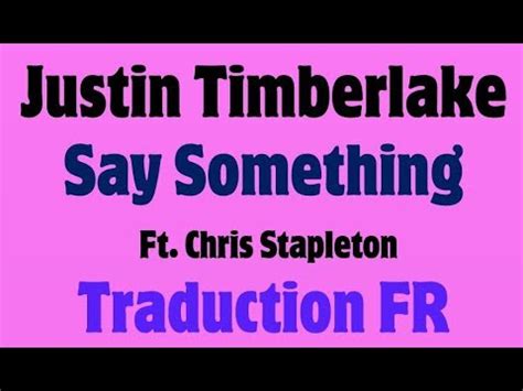 Say Something Traduction