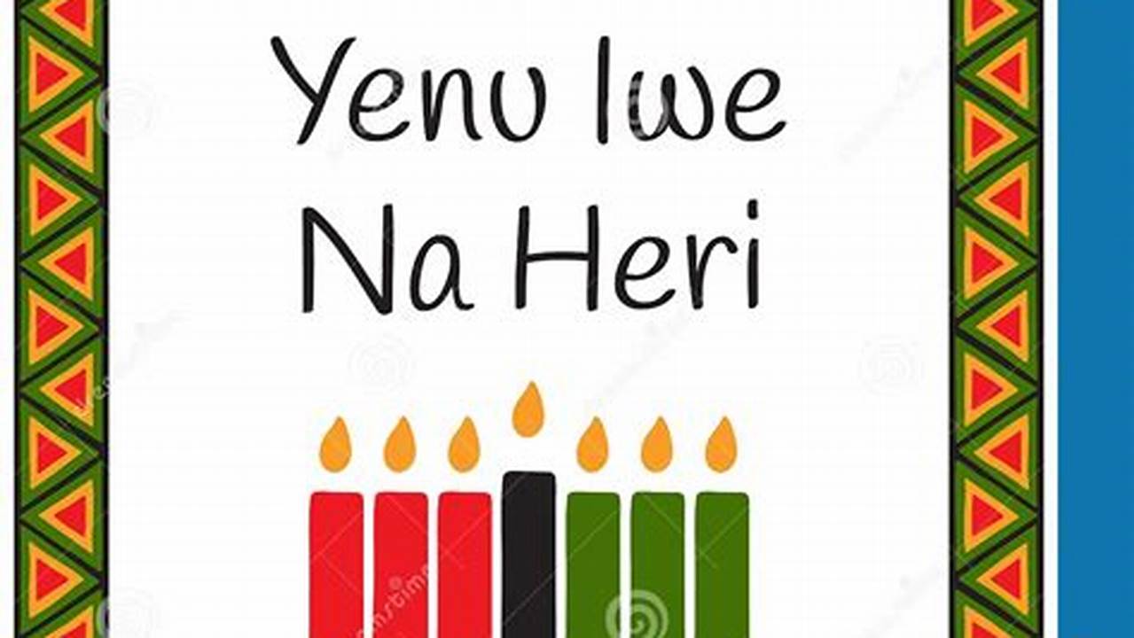 Saying "Heri Za Kwanzaa," Which Means "Happy Kwanzaa" In Swahili., Free SVG Cut Files