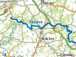 Sazava River Map