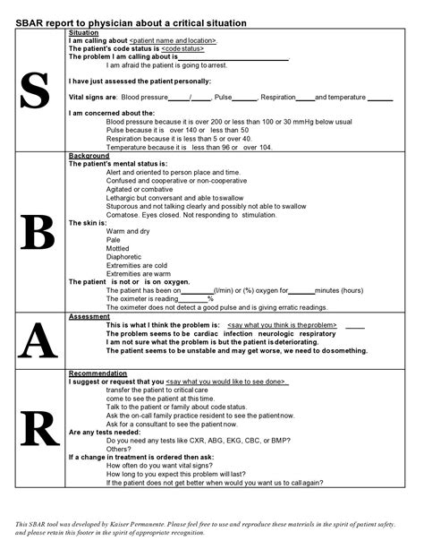 Sbar Template Fill Online, Printable, Fillable, Blank With Regard To