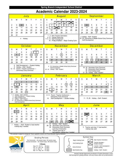 Sbisd Academic Calendar
