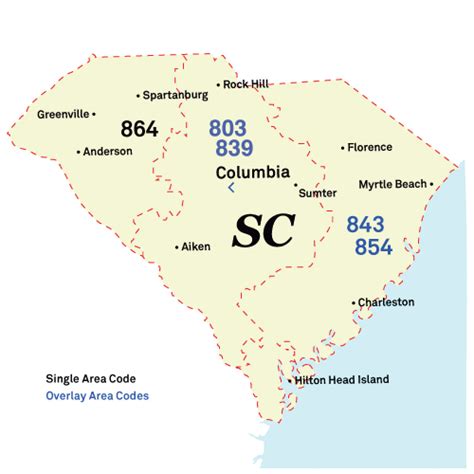 Sc Area Code Map