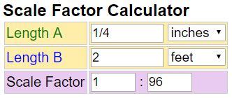 Scale Factor Calculator