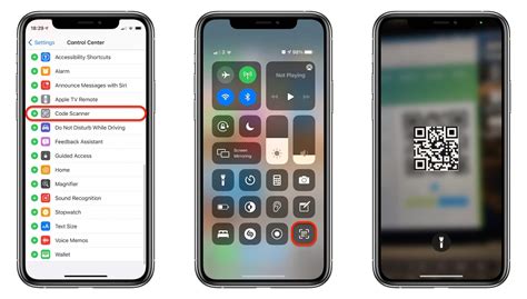 Scan QR code on iPhone using Control Center