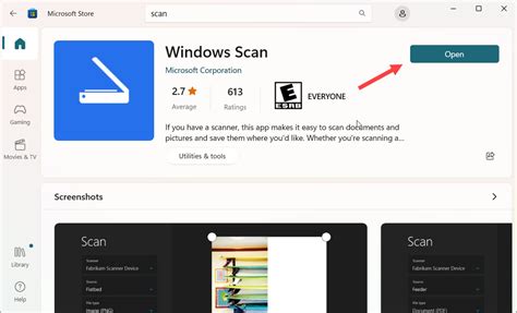 Scan in Windows