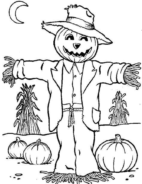 Scarecrow Coloring Page Printable