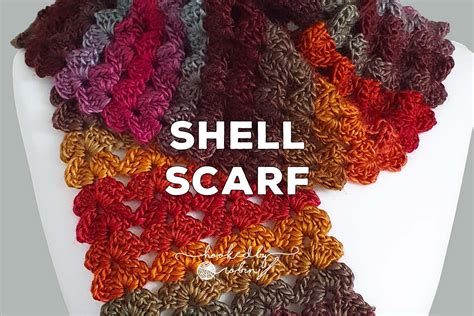 Scarf With Flowers Crochet Pattern