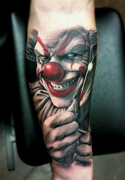 36 Creepiest Clown Tattoos DesignBump
