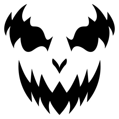 Scary Face Pumpkin Carving Templates