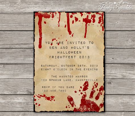 Scary Halloween Party Invitations Quotes Daily Mee