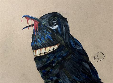 Scary Bird Drawing in Context