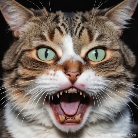 Scary Cat Face