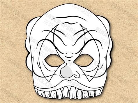 Scary Clown Mask Drawing