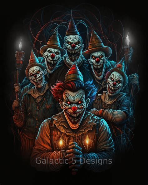 Scary Clowns Drawings