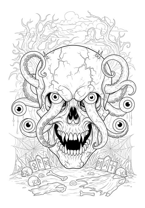 Scary Coloring Page