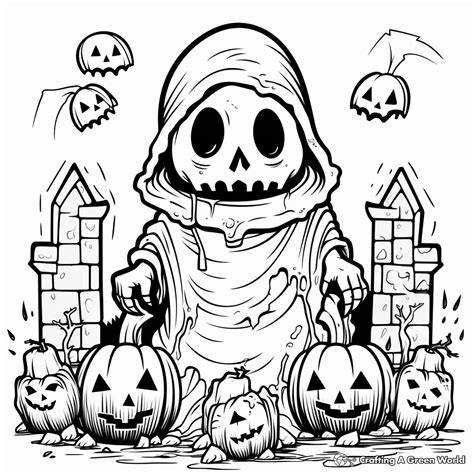 Scary Halloween Color Pages