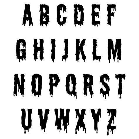 Scary Halloween Letters Printable