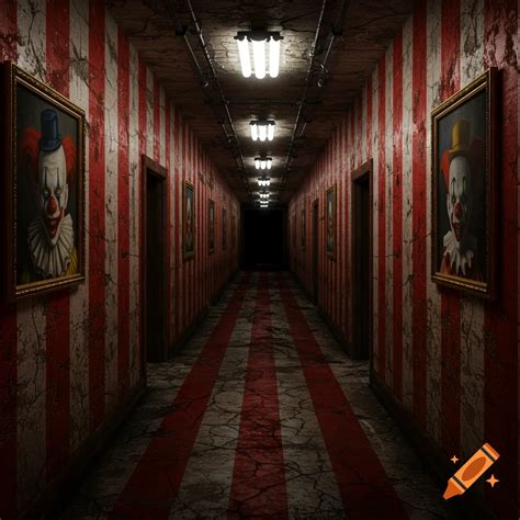 Scary Hallway With Clown